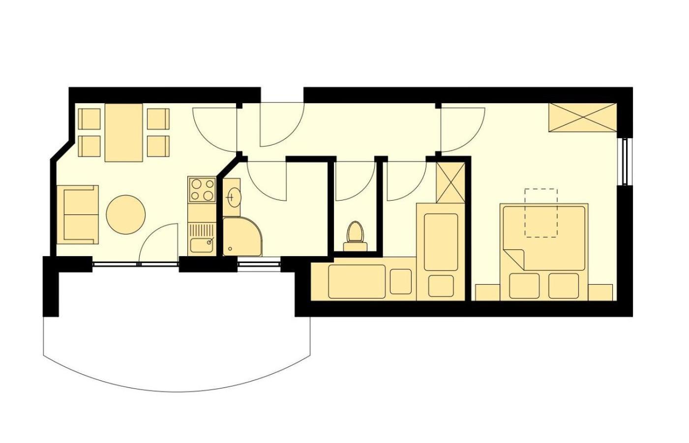 Appartement met 2 Slaapkamers en Terras