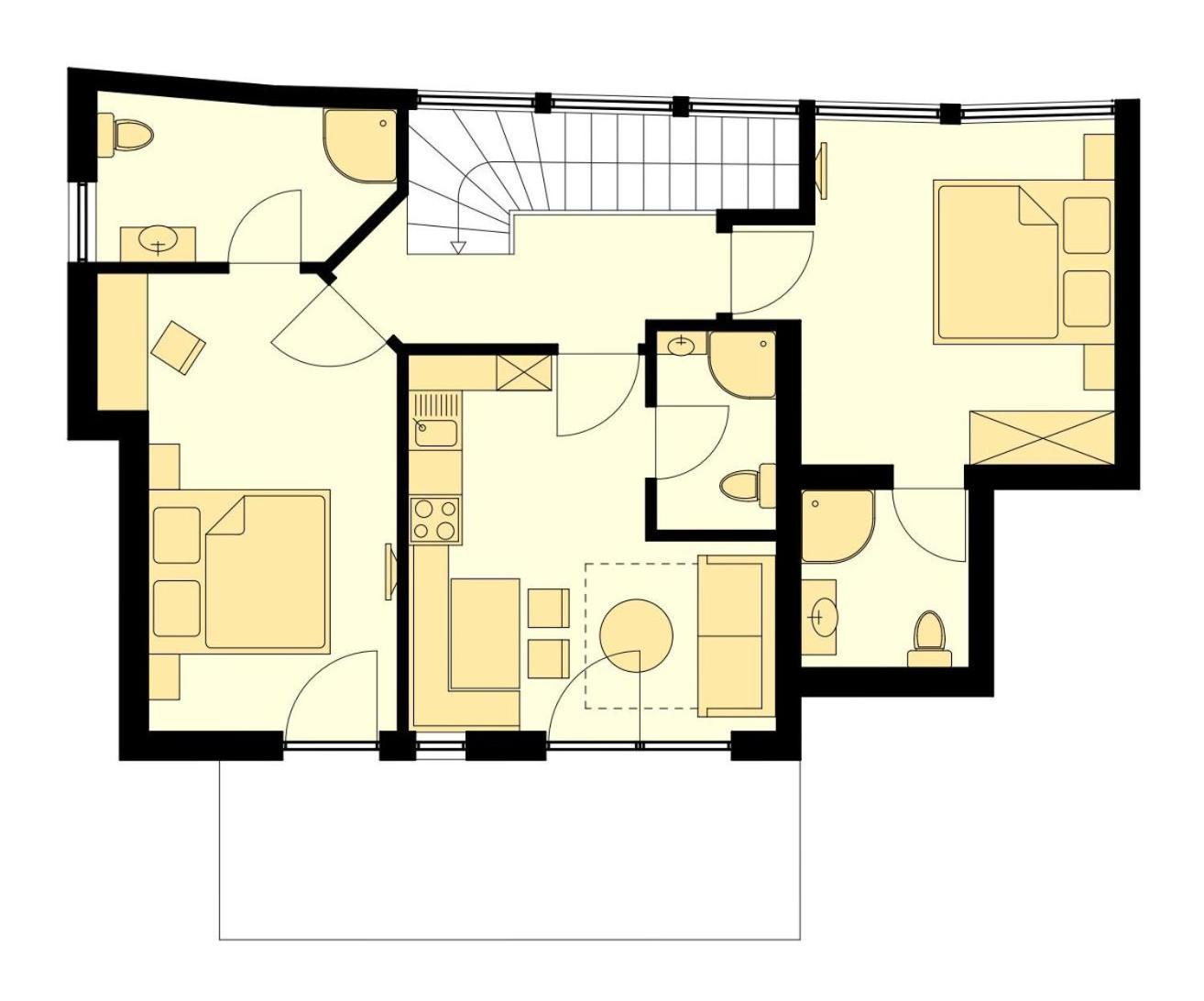 Apartment mit 2 Schlafzimmern und Balkon