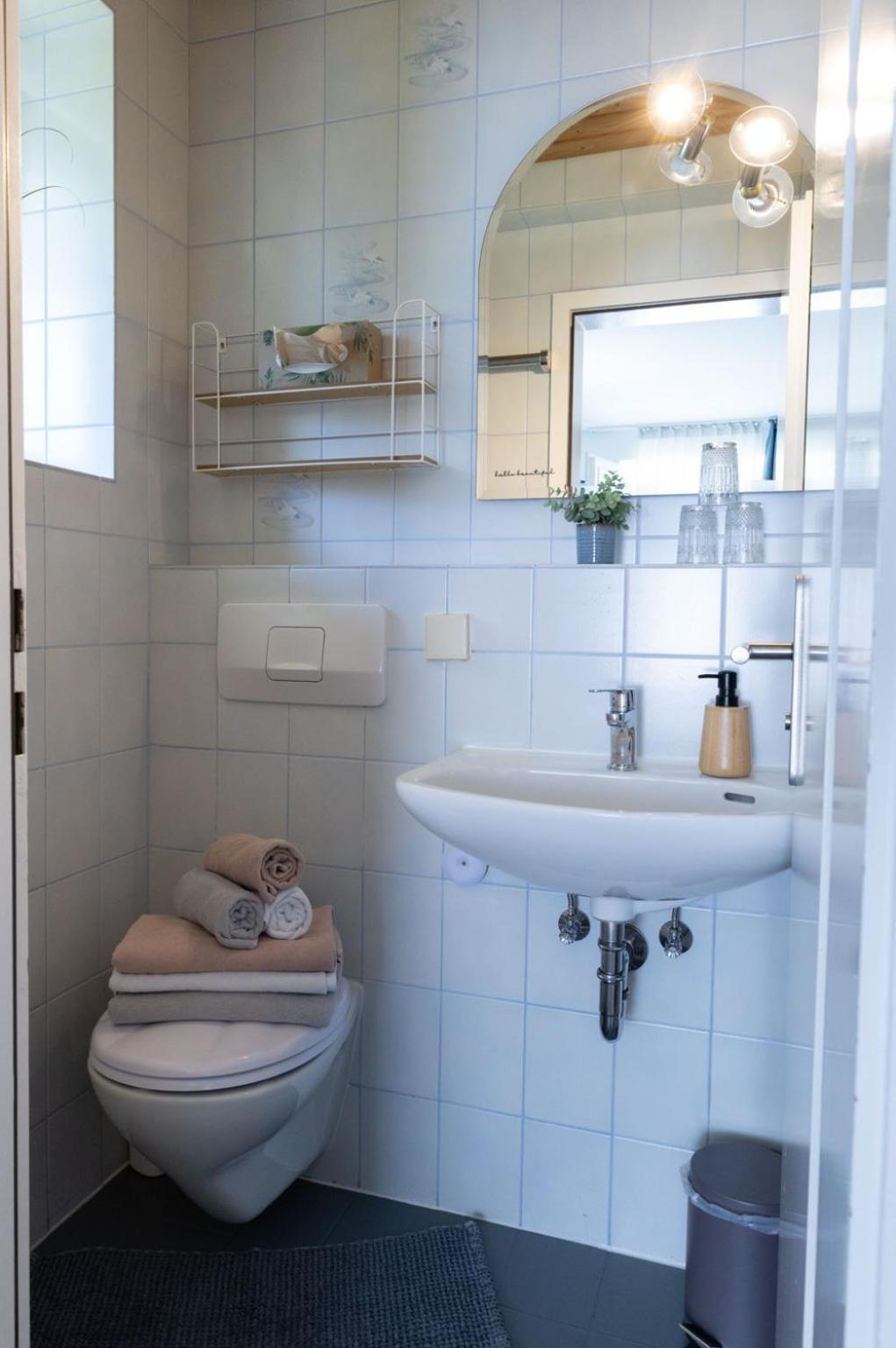 Dreibettzimmer mit Bergblick