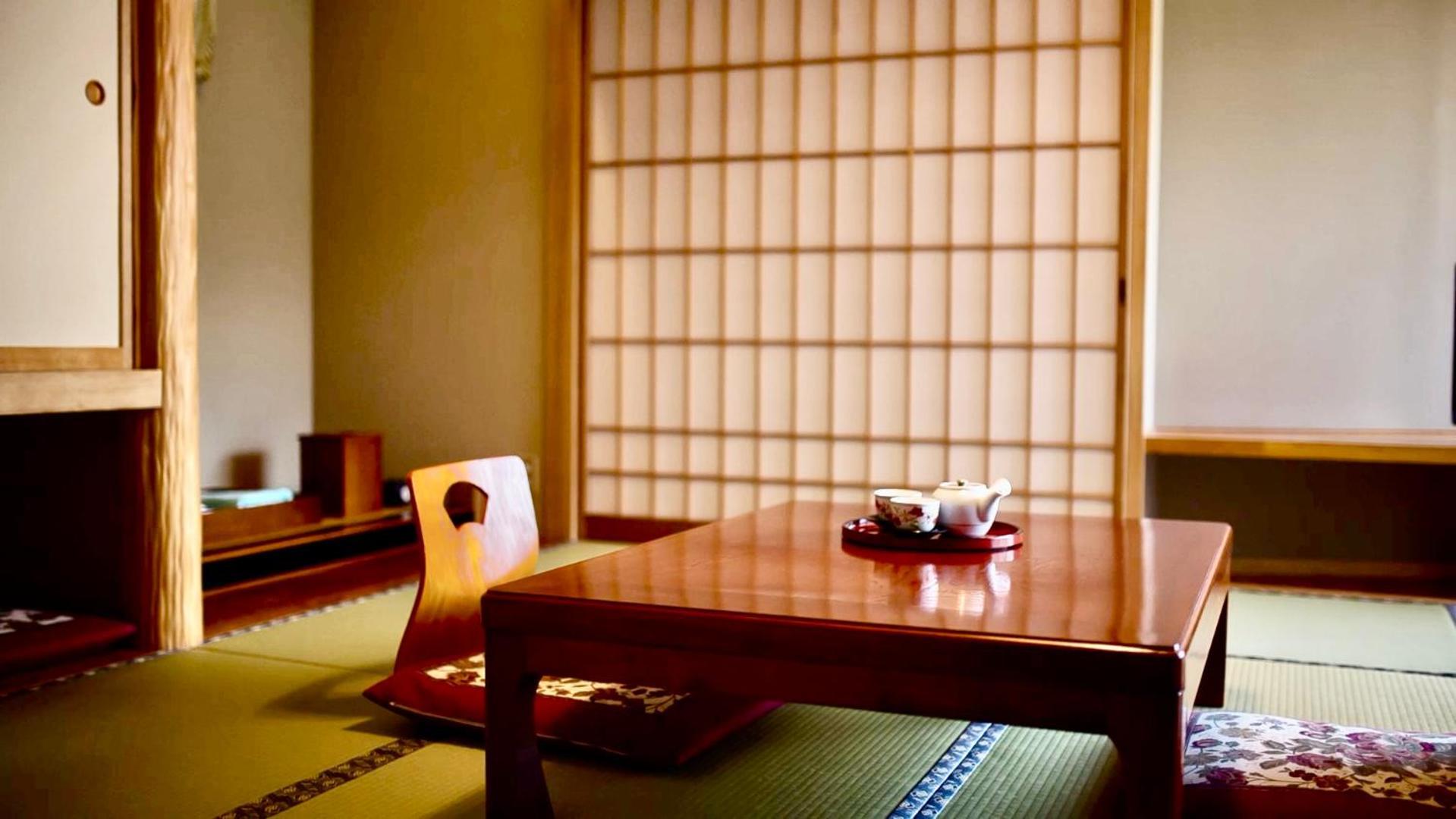 Japanese-Style Twin Room with Shared Bathroom and Private Toilet