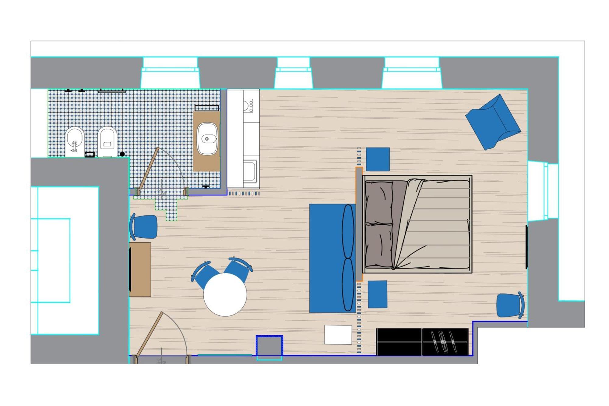 Suite mit Kingsize-Bett