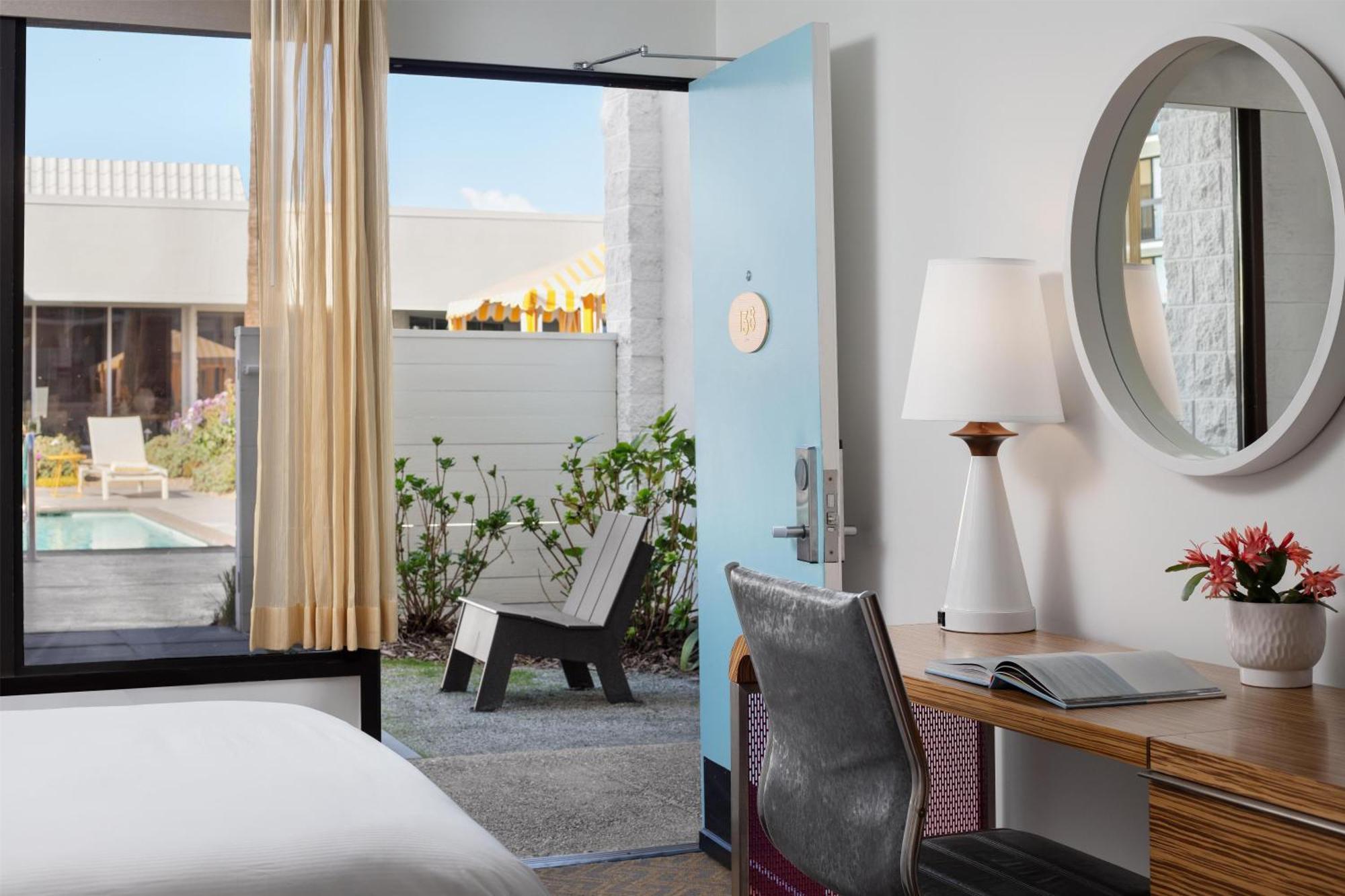 Double Room with Two Double Beds and Pool View - Non-Smoking