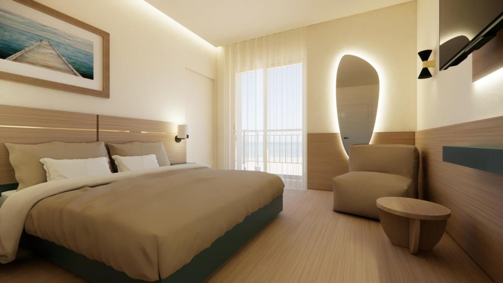 Deluxe Doppelzimmer mit seitlichem Meerblick