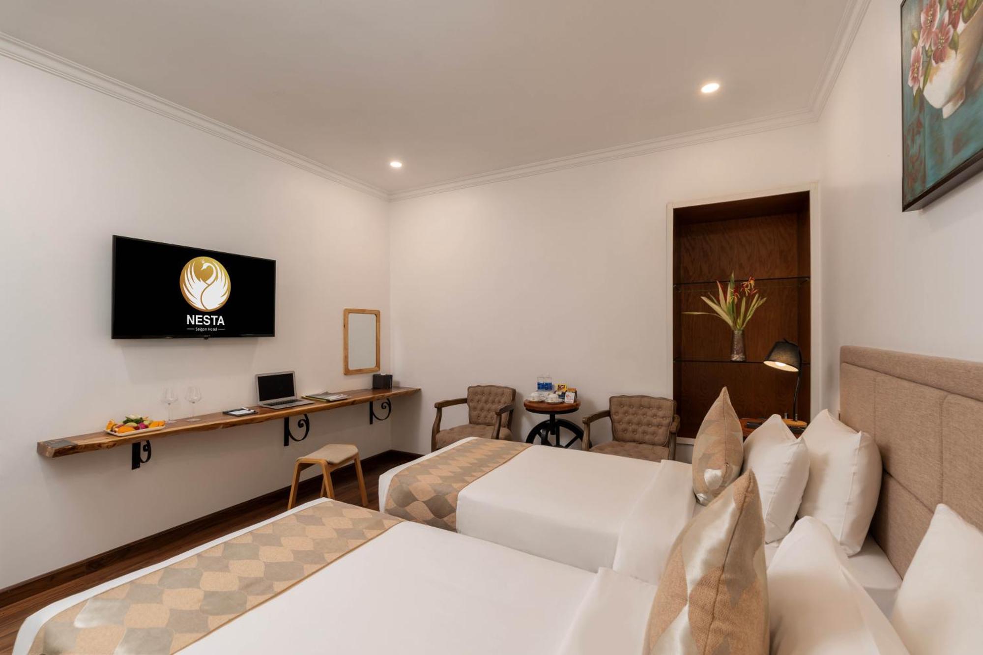 Phòng Deluxe 2 Giường Đơn Không Có Cửa Sổ