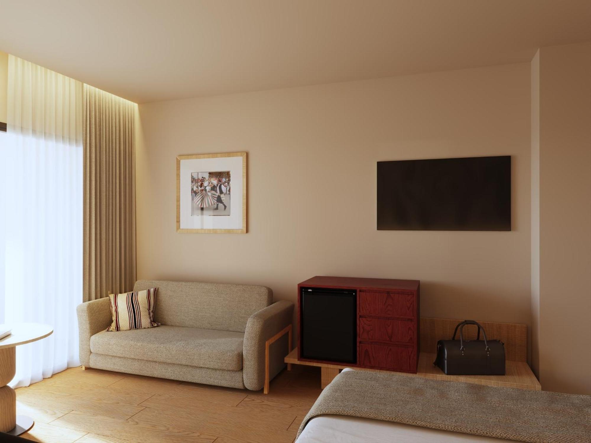 2 Double Beds Partial Sea View Sofa Bed Double Room