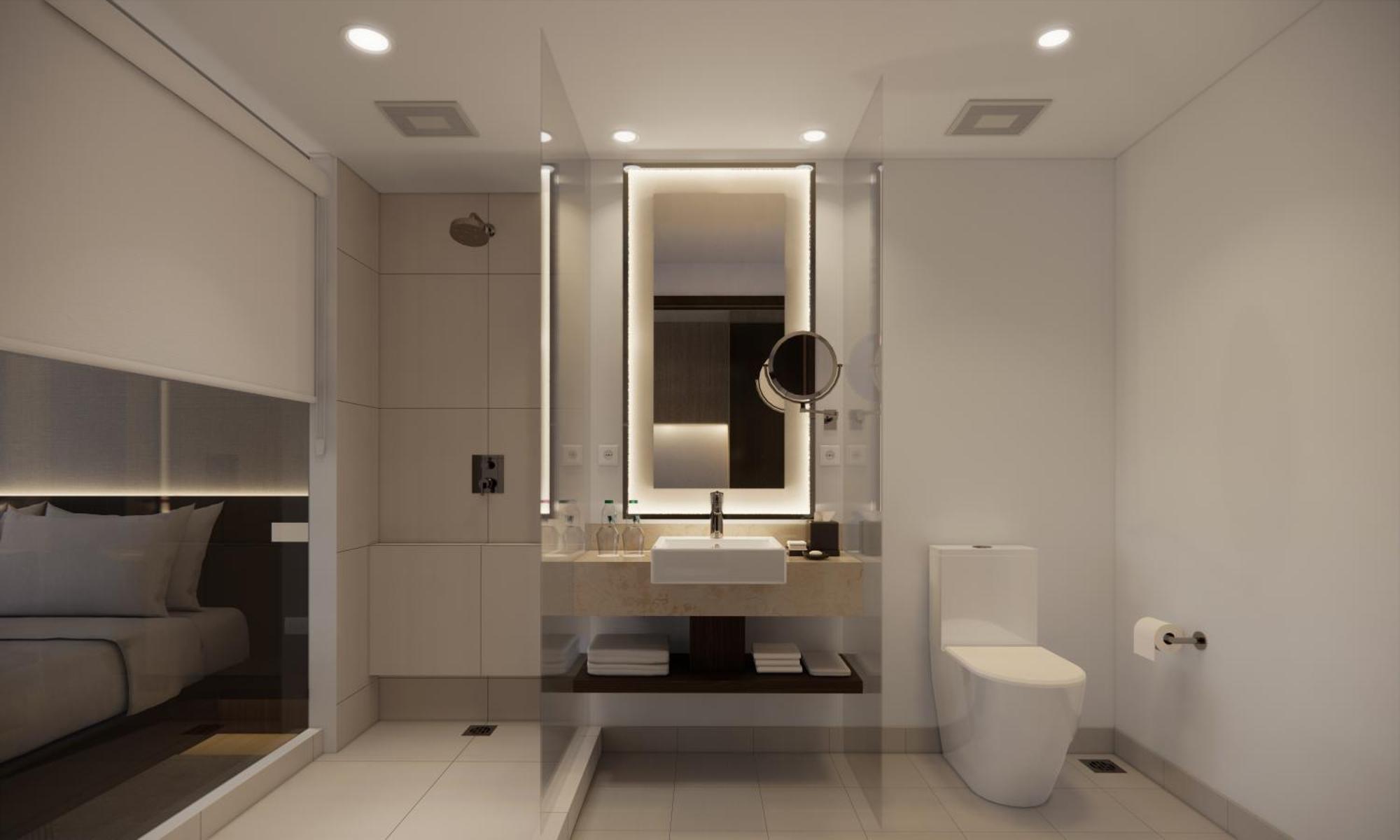 Kamar Twin dengan Pemandangan Taman