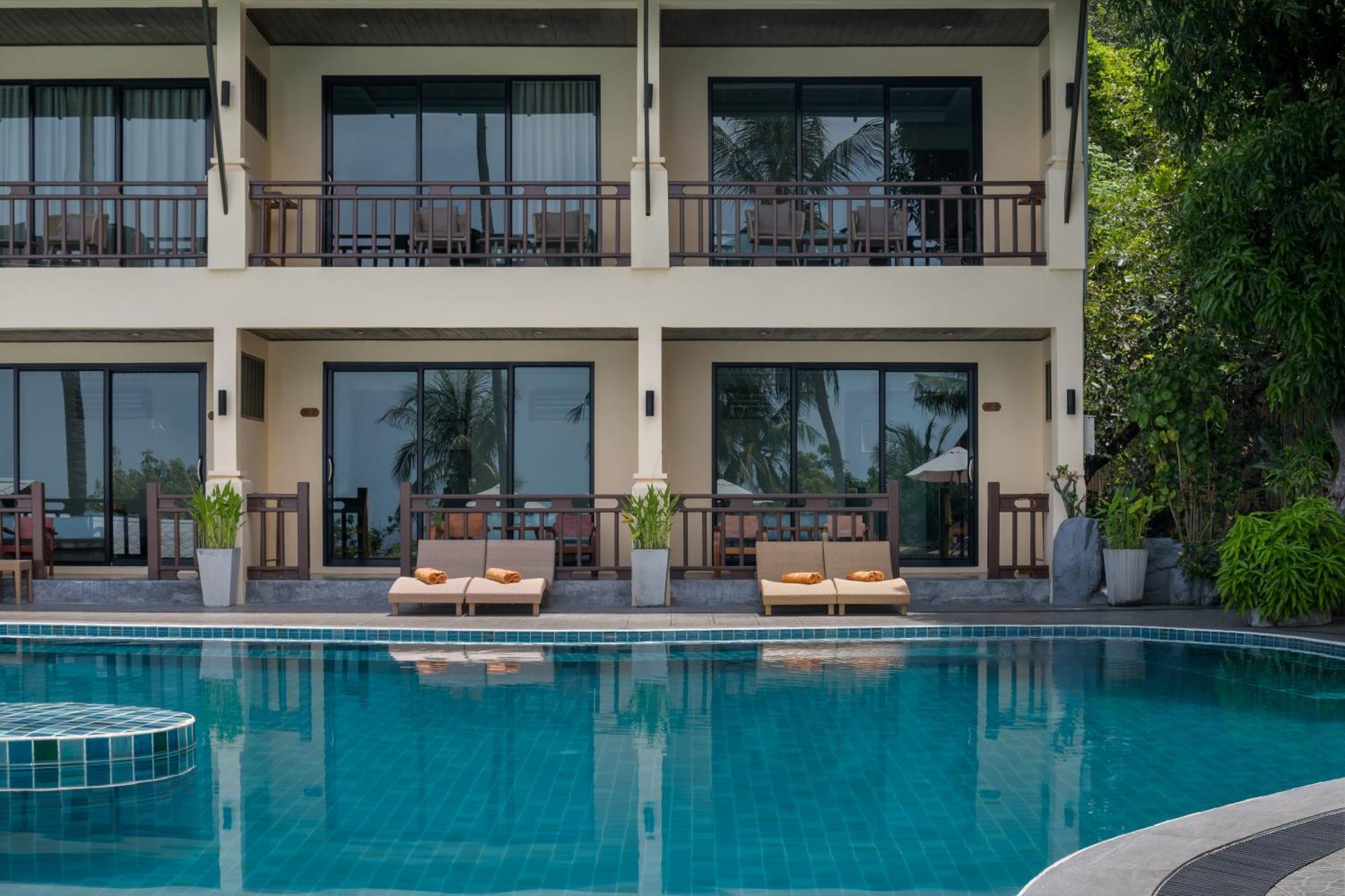 Deluxe Doppel-/Zweibettzimmer mit Zugang zum Pool