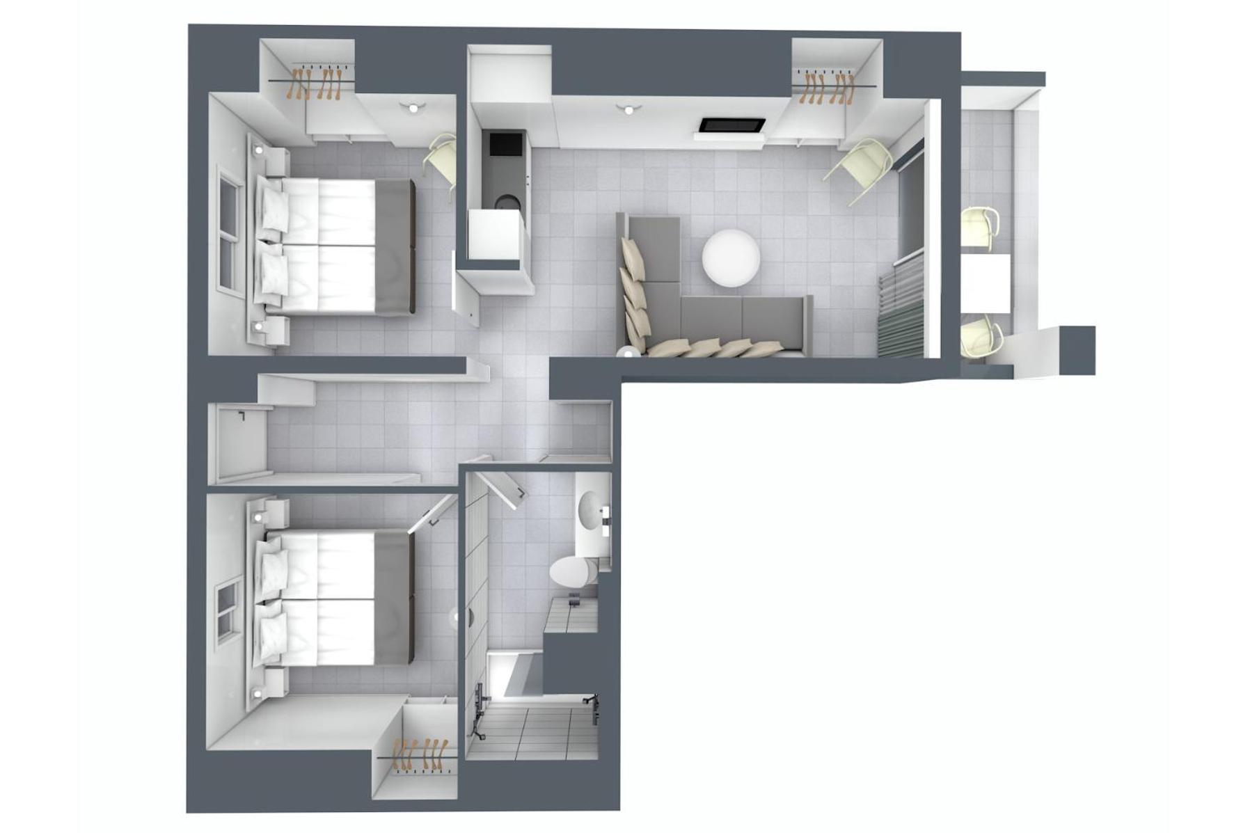Two-Bedroom Apartment Sea View