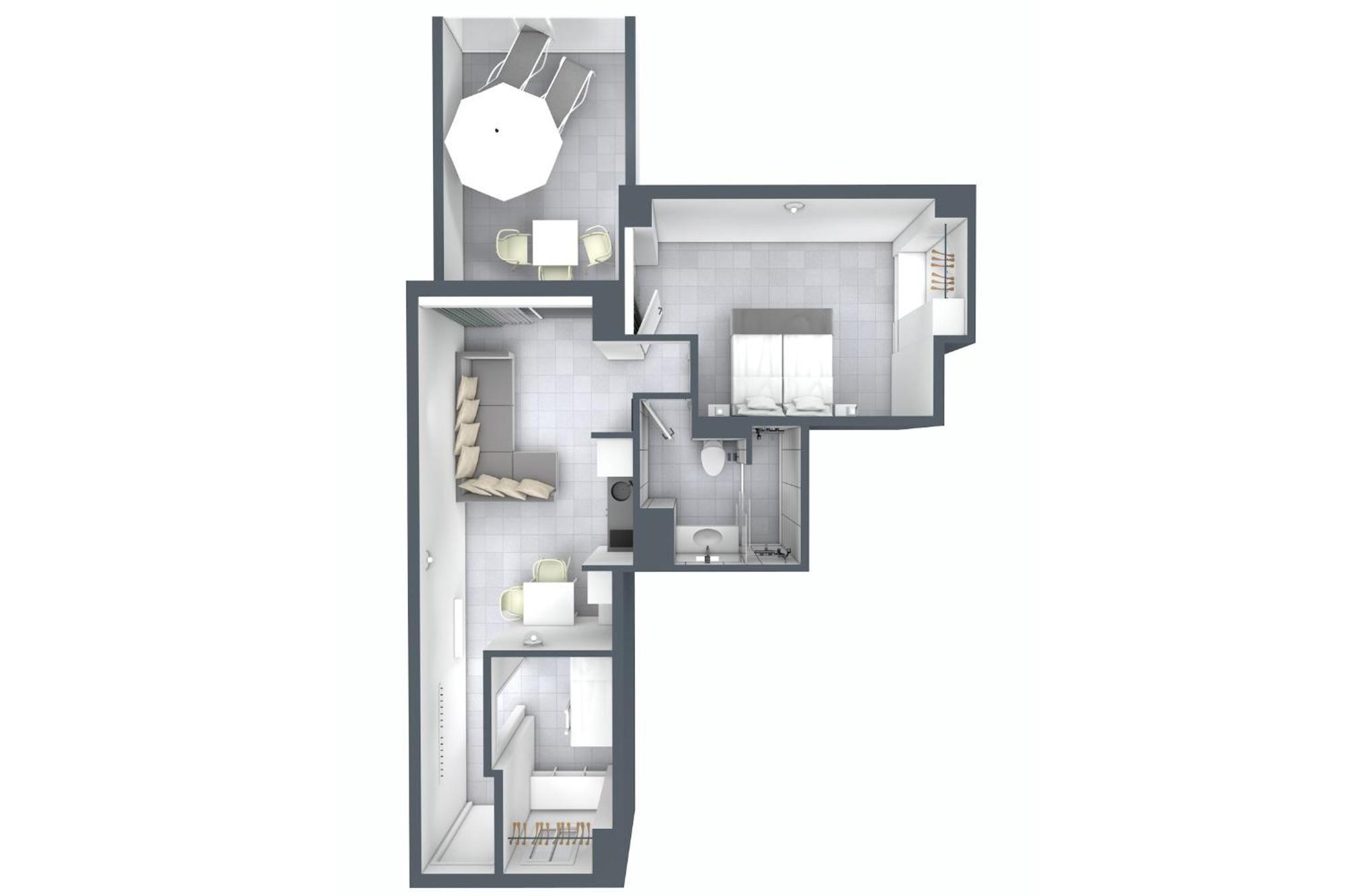 One-Bedroom Family Apartment