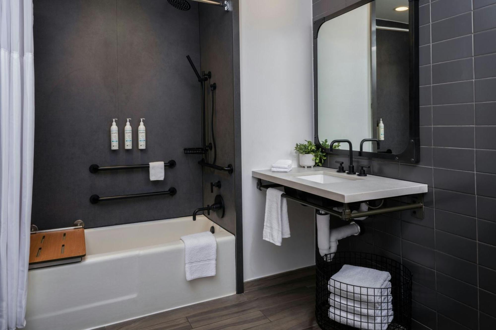 Queen Room Two Queen Beds Courtyard View Roll Shower Mobility Hearing Accessible