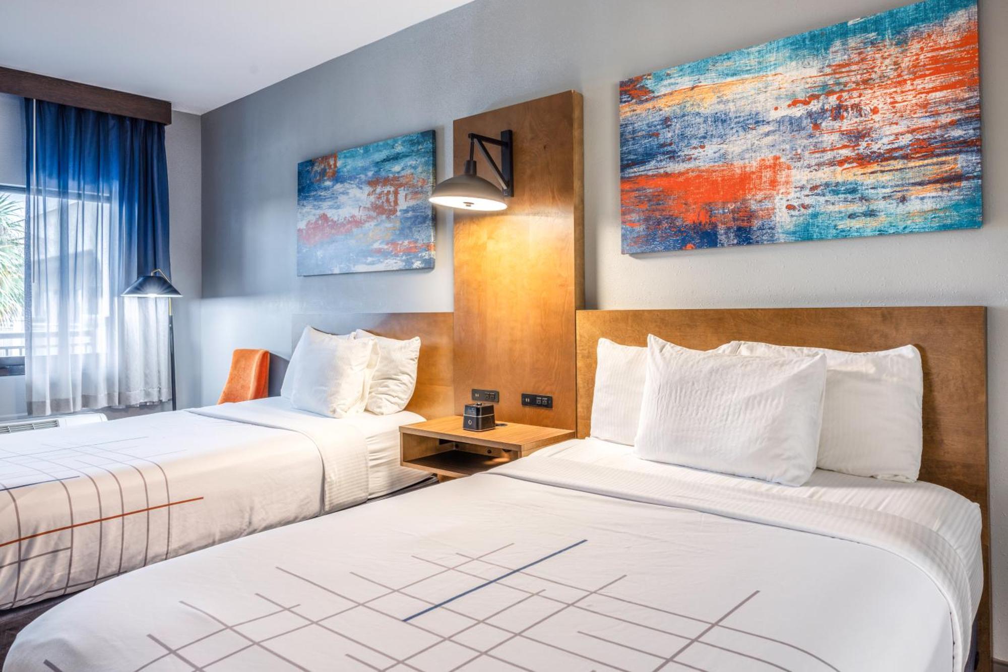 Double Room Two Double Beds Pool View Non-Smoking