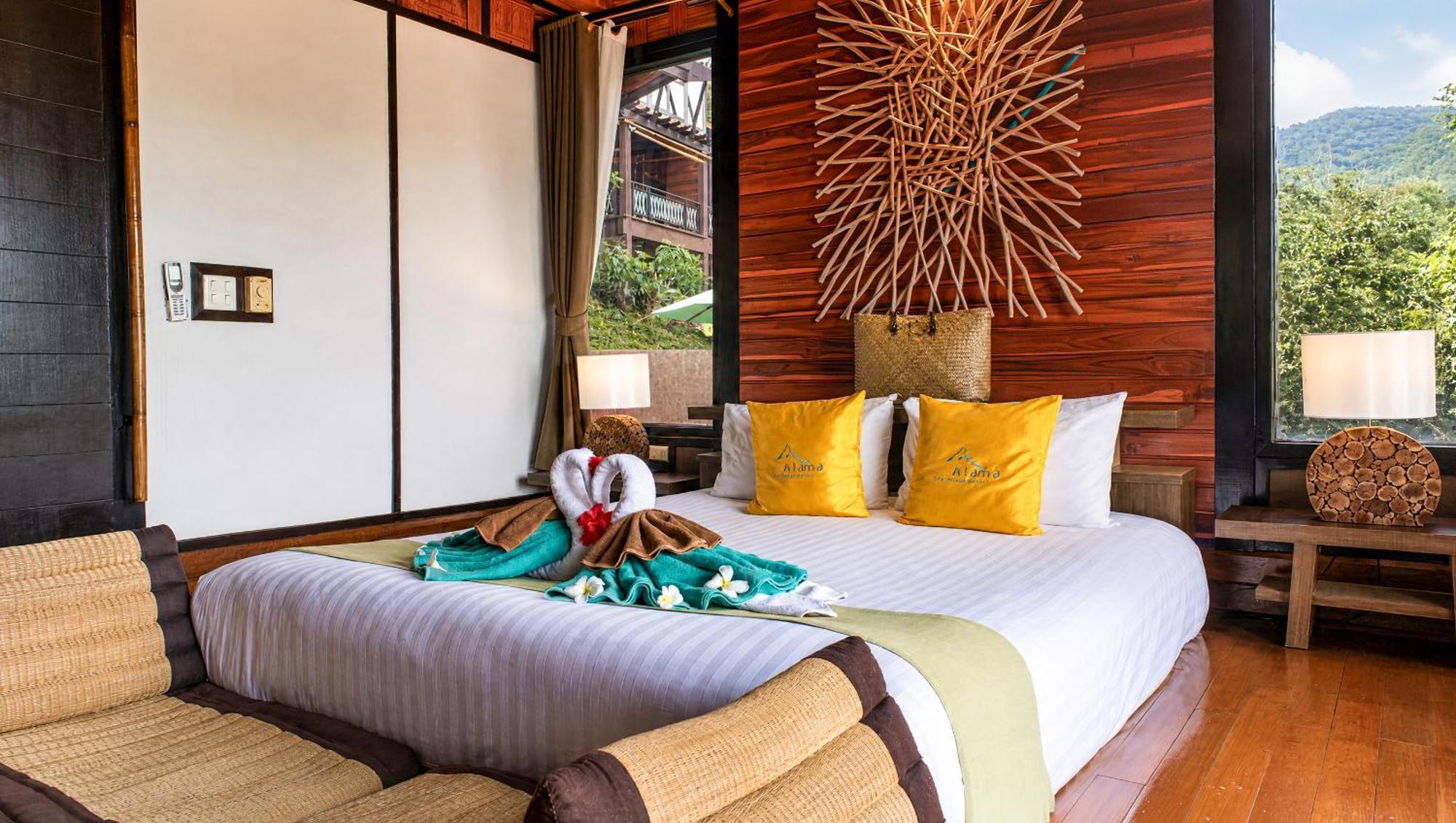 ที่พักแบบ 2 ห้องนอน พร้อมทางลงสู่สระว่ายน้ำ