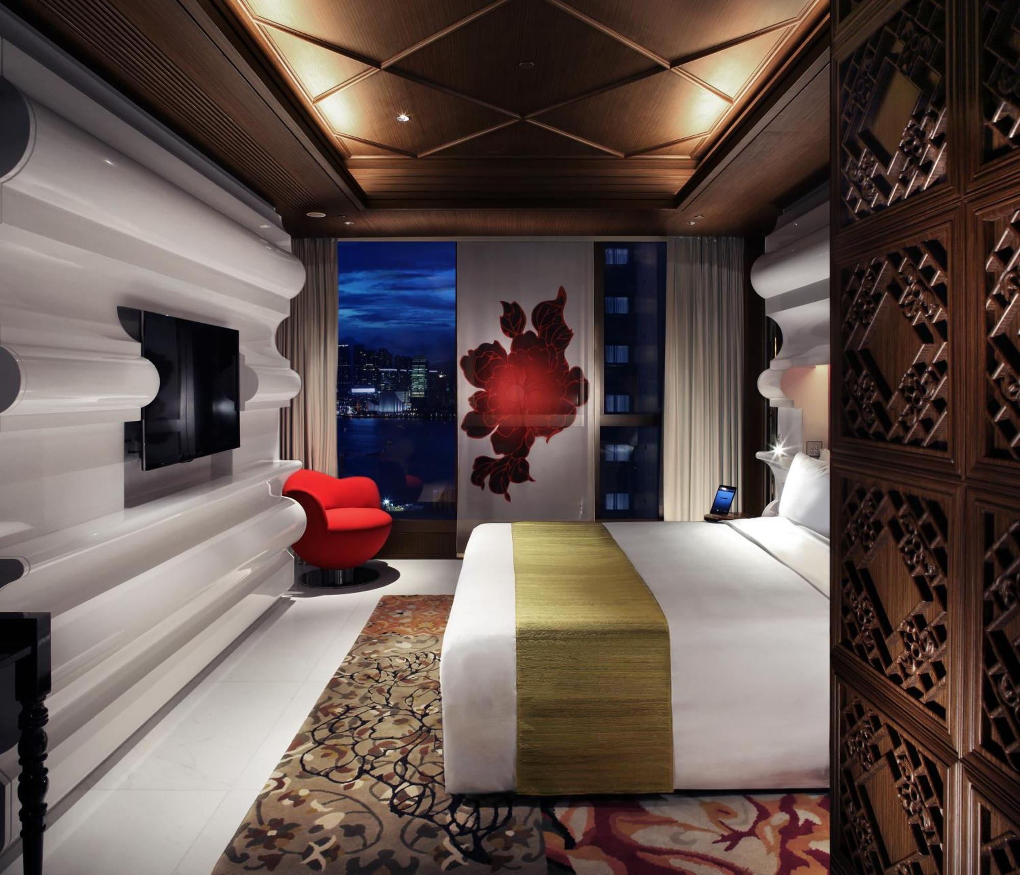 Habitación Half Moon con cama extragrande y vistas parciales al puerto