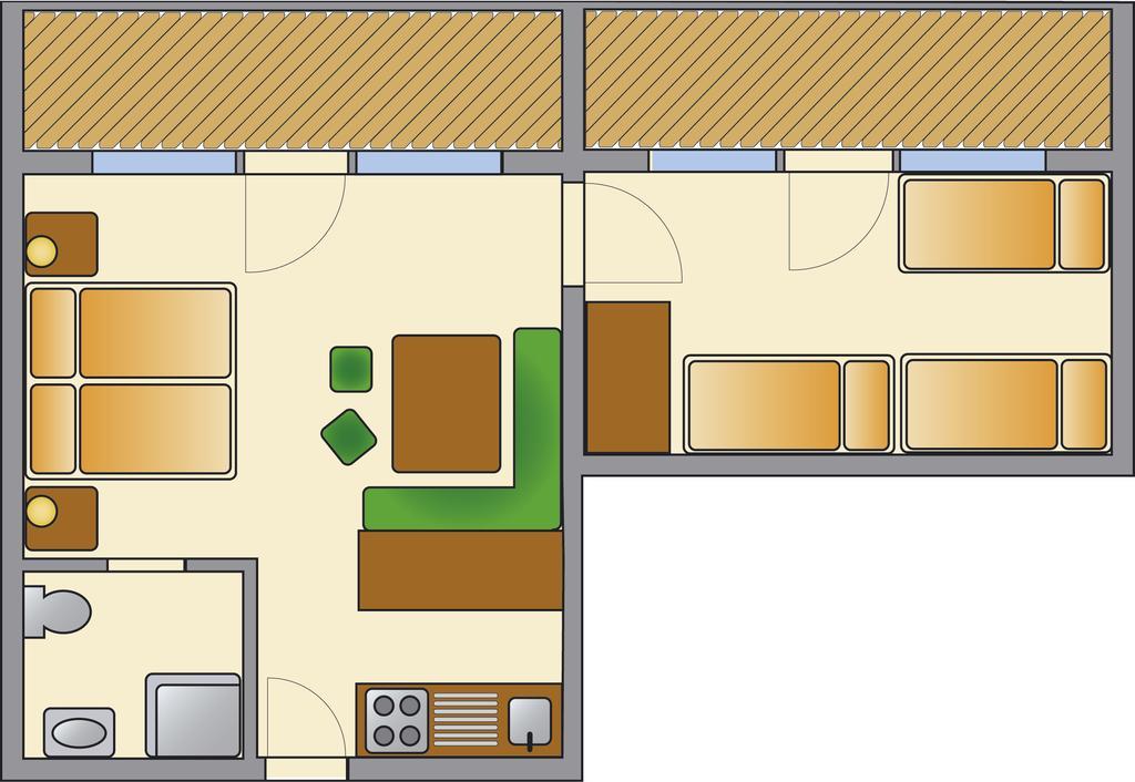 Two-Bedroom Apartment with Balcony