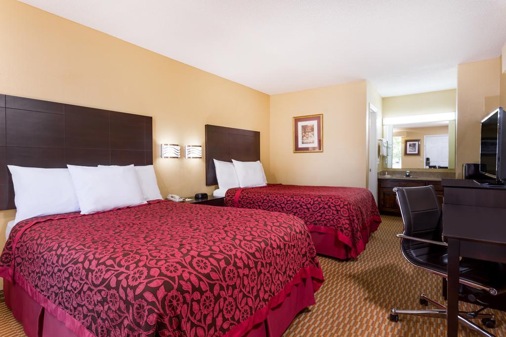 Double Room with Two Double Beds and Roll-in Shower - Mobility Access/Non-Smoking