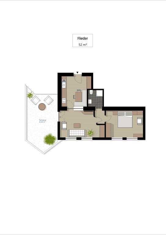 Apartment mit Terrasse