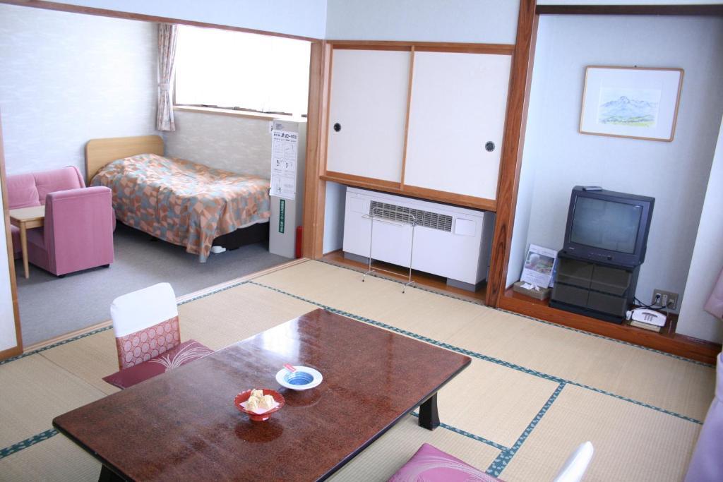 Japanese-Style Family Room with Mountain View
