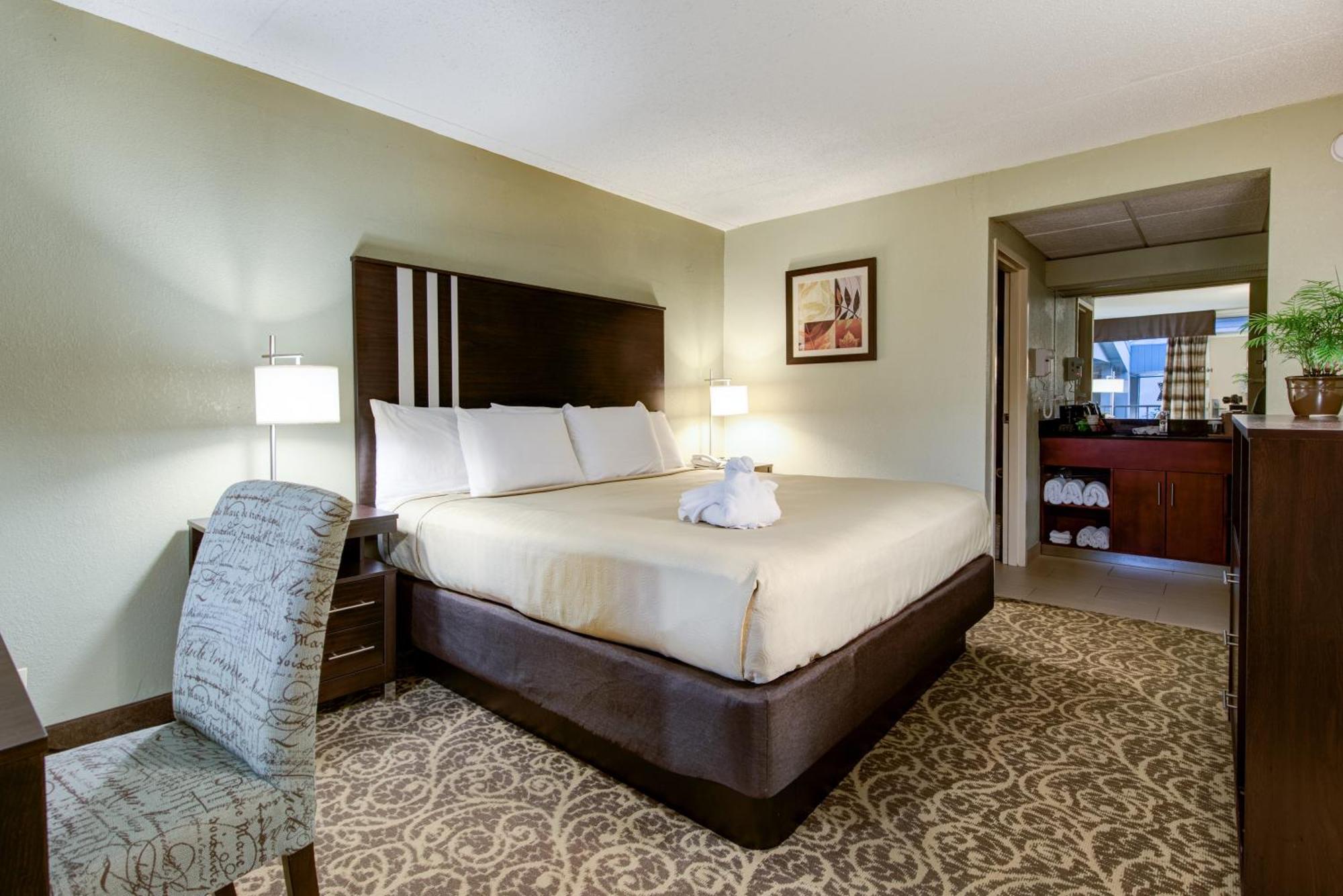 Kamer met Kingsize Bed en Uitzicht op het Zwembad
