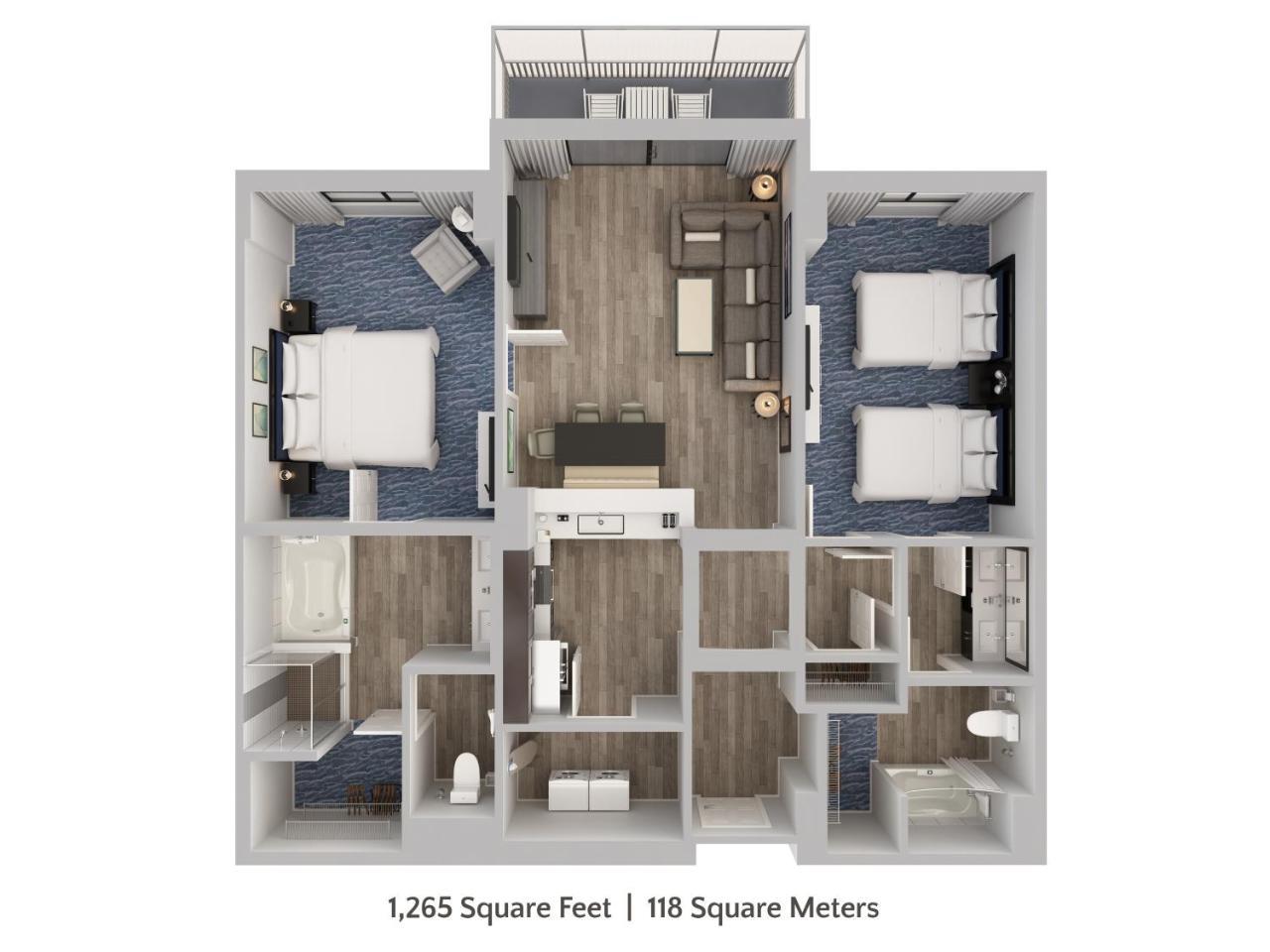 Two Bedroom Family Condo Superior View (Free Water Park Access)