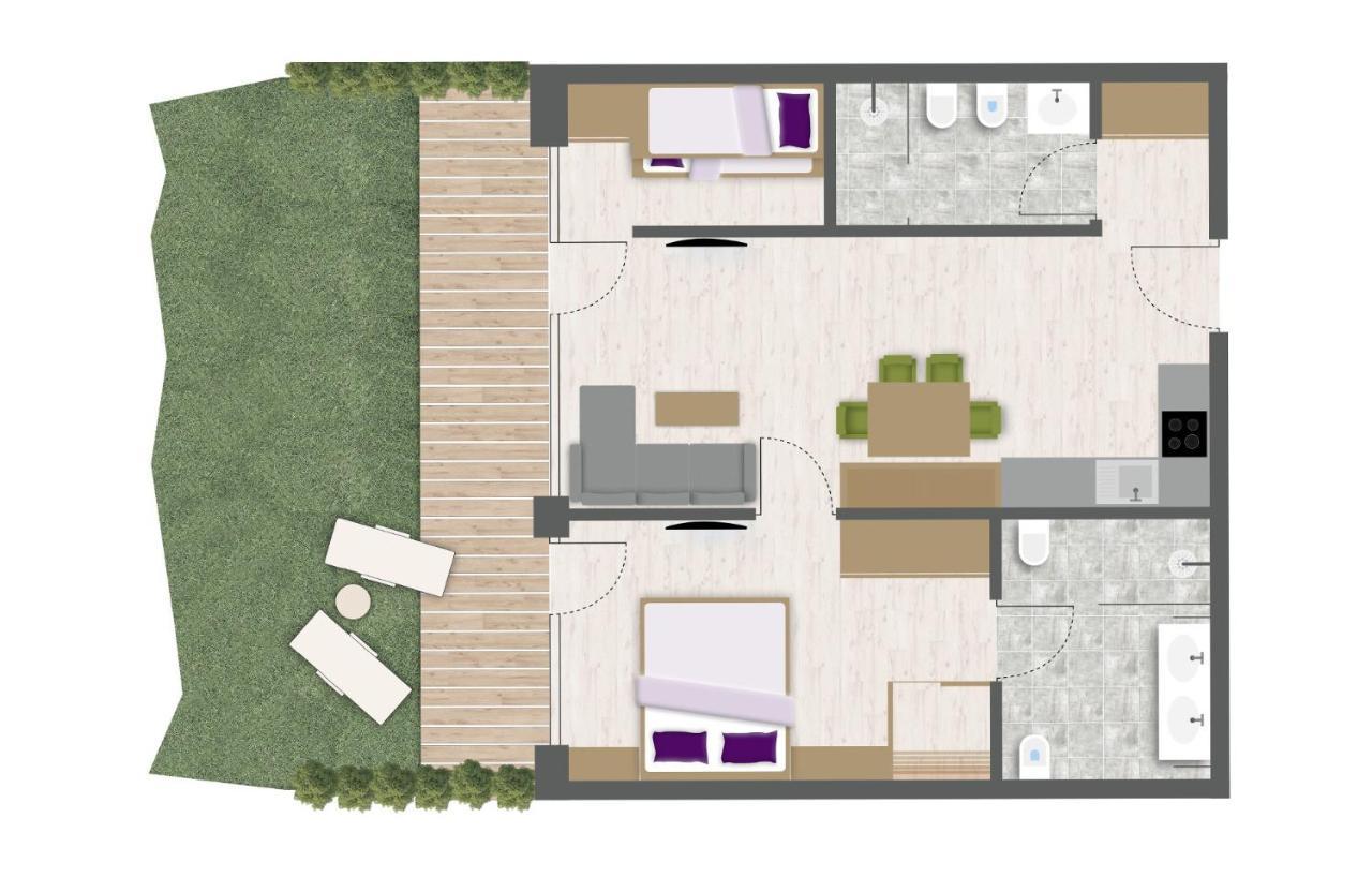 Apartment mit Sauna