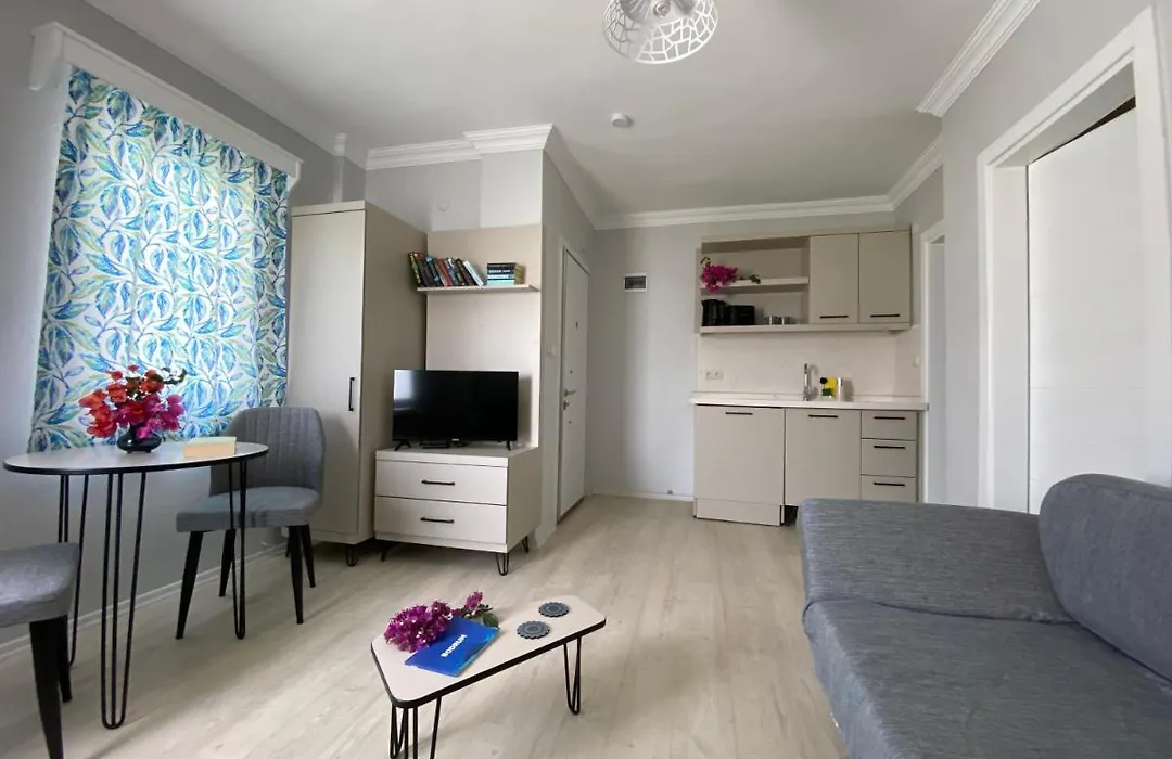 Merve Apartments, Your Home From Home In Central Bodrum, Street Cats Frequent The Property, Not All Apartments Have Balconies , Ground Floor Have Terrace With Table And Chairs-1