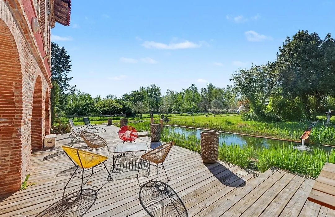 Château Fourclins Domaine privatif 15 personnes Parc&Bassin naturel Proche Toulouse-1