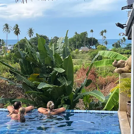 Pink House Guest House Lamai - Pool & Sea View-2