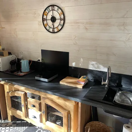 La Chambre Haute, sa kitchenette, son spa et son jardin à Nîmes-3