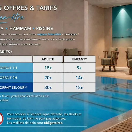 Brit Hotel Limoges Centre Gare - Hôtel&Spa-3