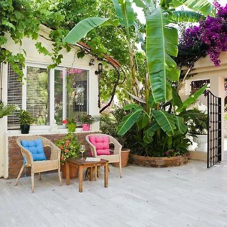 Merve Apartments, Your Home From Home In Central Bodrum, Street Cats Frequent The Property, Not All Apartments Have Balconies , Ground Floor Have Terrace With Table And Chairs-3