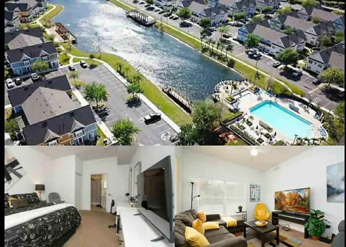 Pet Friendly House In Resort Style Condo Near Disney, 4 Pools, Hot Tub & Gym Kissimmee