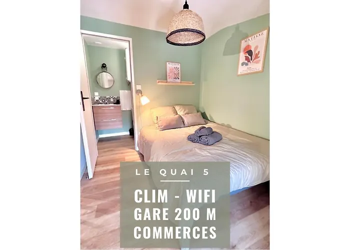 LE QUAI 5 - Studio NEUF CALME - CLIM - WiFi - Gare à 200m Agen