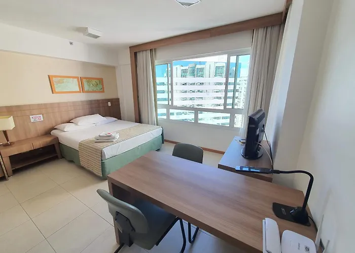 FLAT SAINT MORITZ EXPRESS, SHN QUADRA 1, AO LADO DA ESPLANADA DOS MINISTÉRIOS, PRÓXIMO AO ESTÁDIO MANÉ GARRINCHA, COM WI-FI, SMART TV, PISCINA, ACADEMIA, SAUNA, HIDROMASSAGEM By REI DOS FLATS Brasília