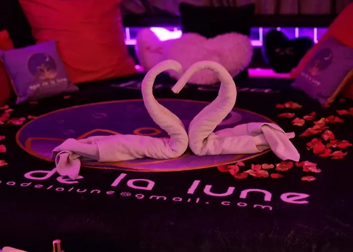 Spa De La Lune - Private Love Room Suite With Terrace And View - Air Conditioned- Double Jacuzzi - Sauna - King Size Bed - Free Wifi - Free Parking - Free Breakfast - Close To Cdg Airport And To The North Of Paris Clichy-sous-Bois