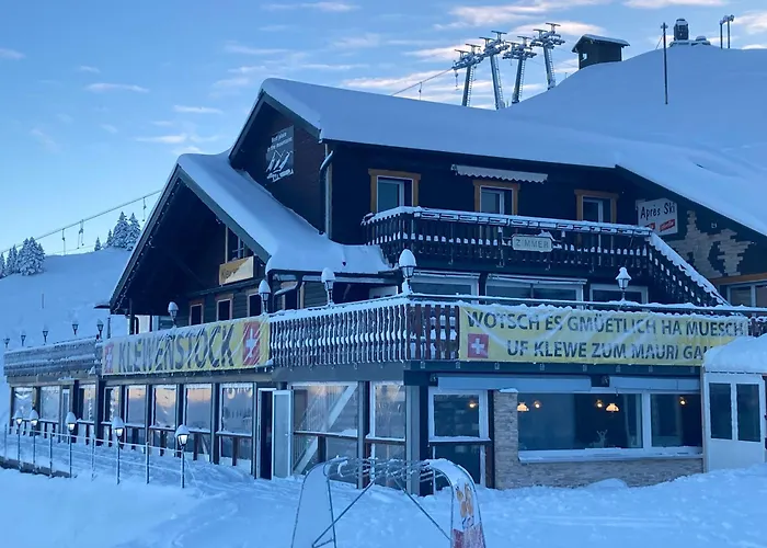 Ausflugs-Ski-Pistenhotel Klewenstock AUTO FREI nur mit der Pendelbahn erreichbar auf 1600müm Beckenried