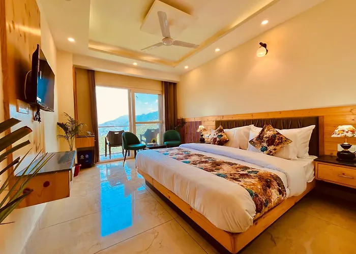 Hotel Pinerock & Cafe, Mussoorie - Mountain View Luxury Rooms With Open Rooftop Cafe
