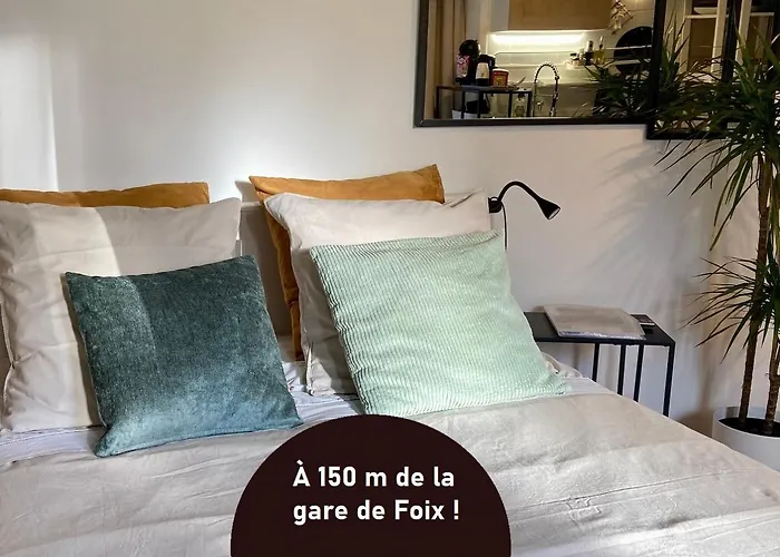 AUX 4 LOGIS Appart-hotel - Studio Le City - Petit déjeuner inclus 1ère nuit Foix