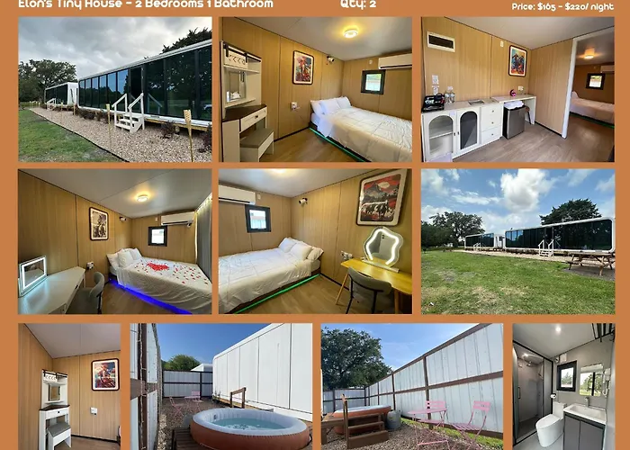 Flatonia Glamping Retreat - Getaway Resort - 2Bedrooms, 2 Queen Beds