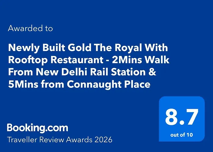 Newly Built Gold The Royal With Rooftop Restaurant - 2Mins Walk From New Delhi Rail Station & 5Mins From Connaught Place