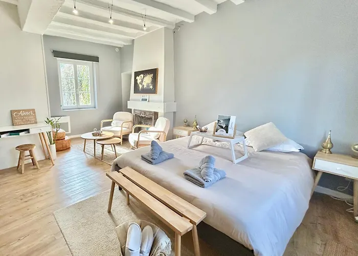 Suite Une Bulle d Evidence avec baignoire spa Saumur