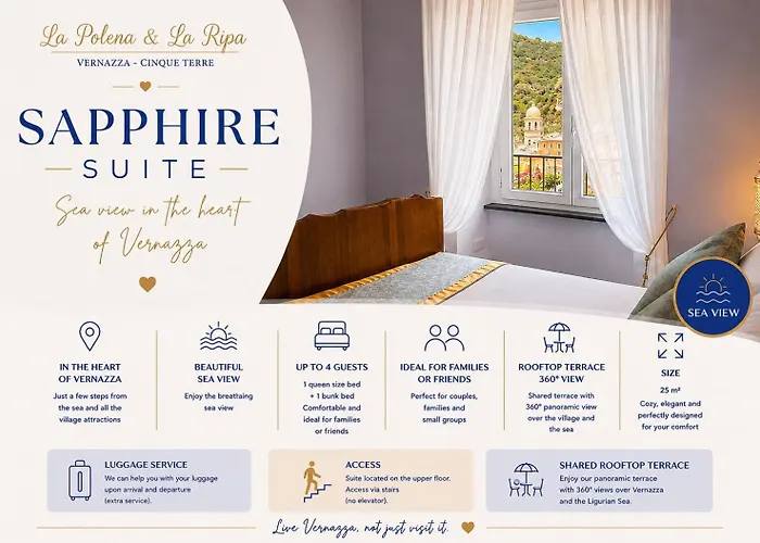 La Polena Camere Vernazza - Suite Vista Mare