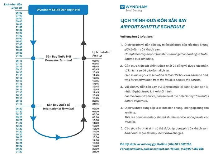 Wyndham Soleil Danang - Free Schedule Airport Shuttle Hotel