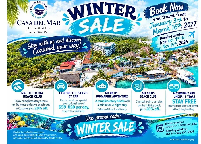 Casa Del Mar Cozumel Hotel & Dive Resort With Free Access To An Exclusive Beach Club