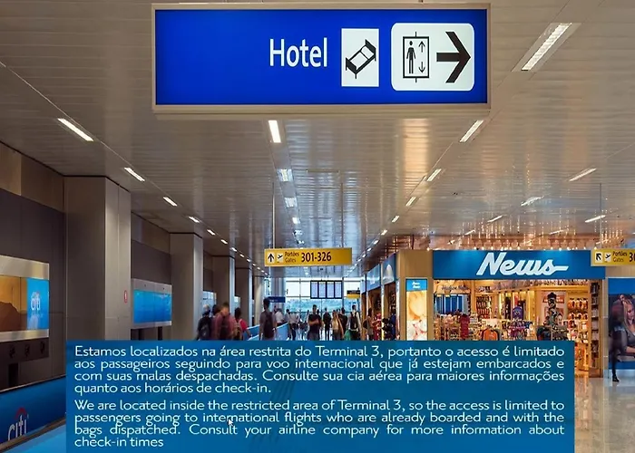 Tryp By Wyndham Sao Paulo Airport - Hotel De Transito Terminal 3 Internacional - Lado Ar - Area Restrita A Passageiros Ja Embarcados E Sem Bagagens Para Despachar - Transit Hotel, Only Carry-On Guarulhos